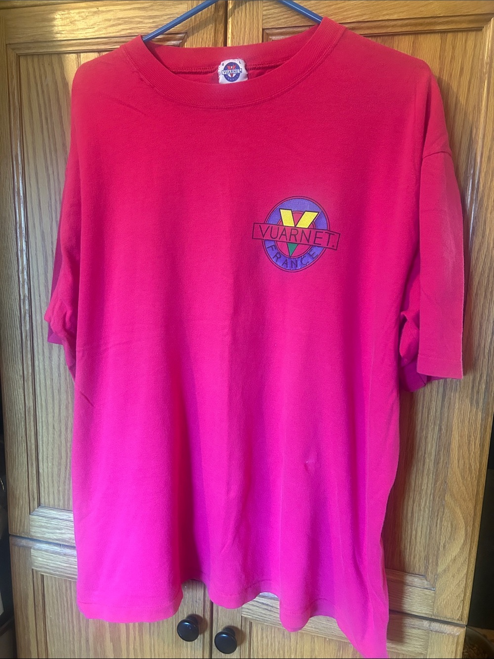 Vintage Vuarnet Bright Pink Short Sleeve Logo Tee
